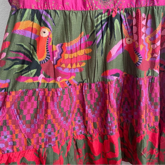 NWT FARM Rio Mixed Prints Embroidered Yoke Maxi Dress - Picture 7 of 7